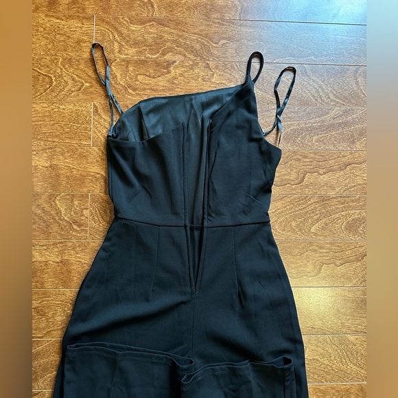 Black one shoulder jumpsuit - Picture 4 of 6